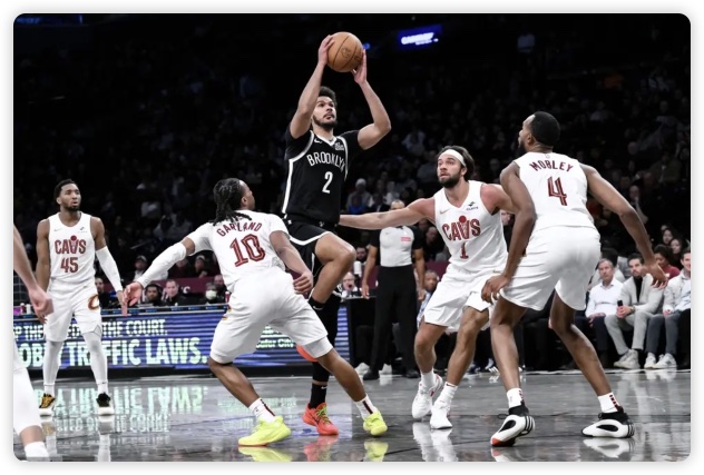 米切尔26分阿伦16+20 骑士大胜篮网收获5连胜